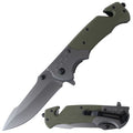 Folding Pocket Knife Stainless - Gun Gray Green [BF210876]