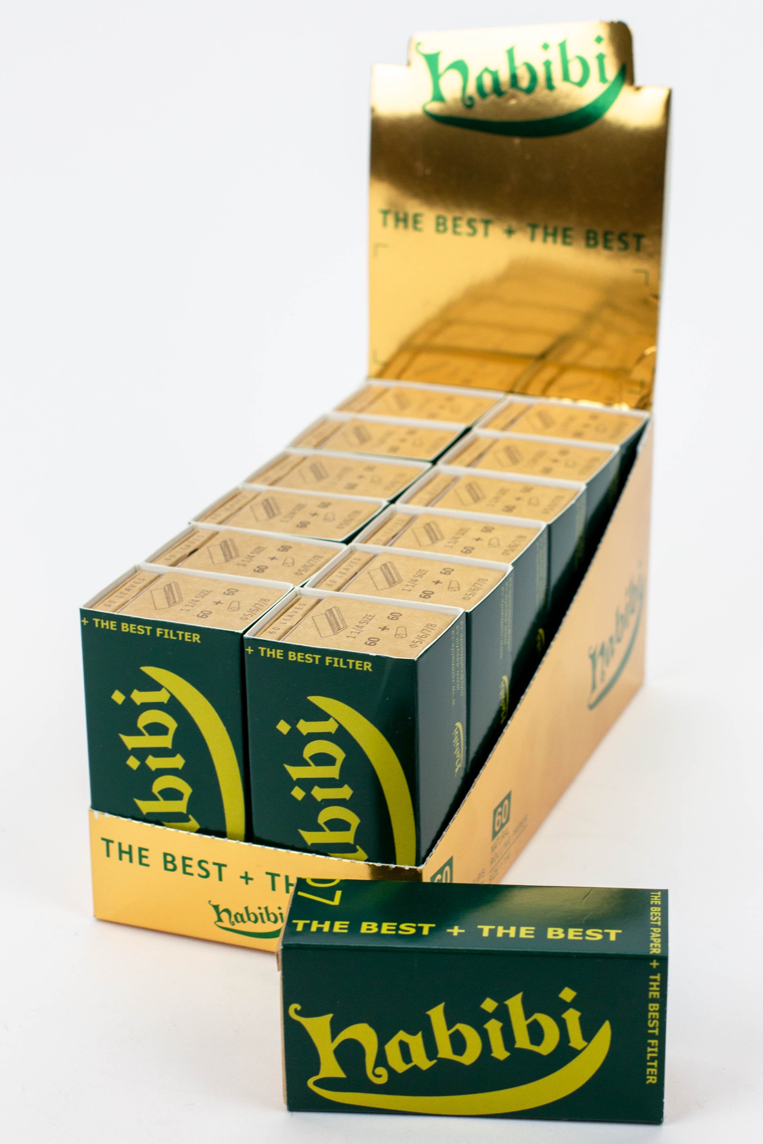Habibi - 1 1/4 rolling paper with pre-rolled tips Box of 12