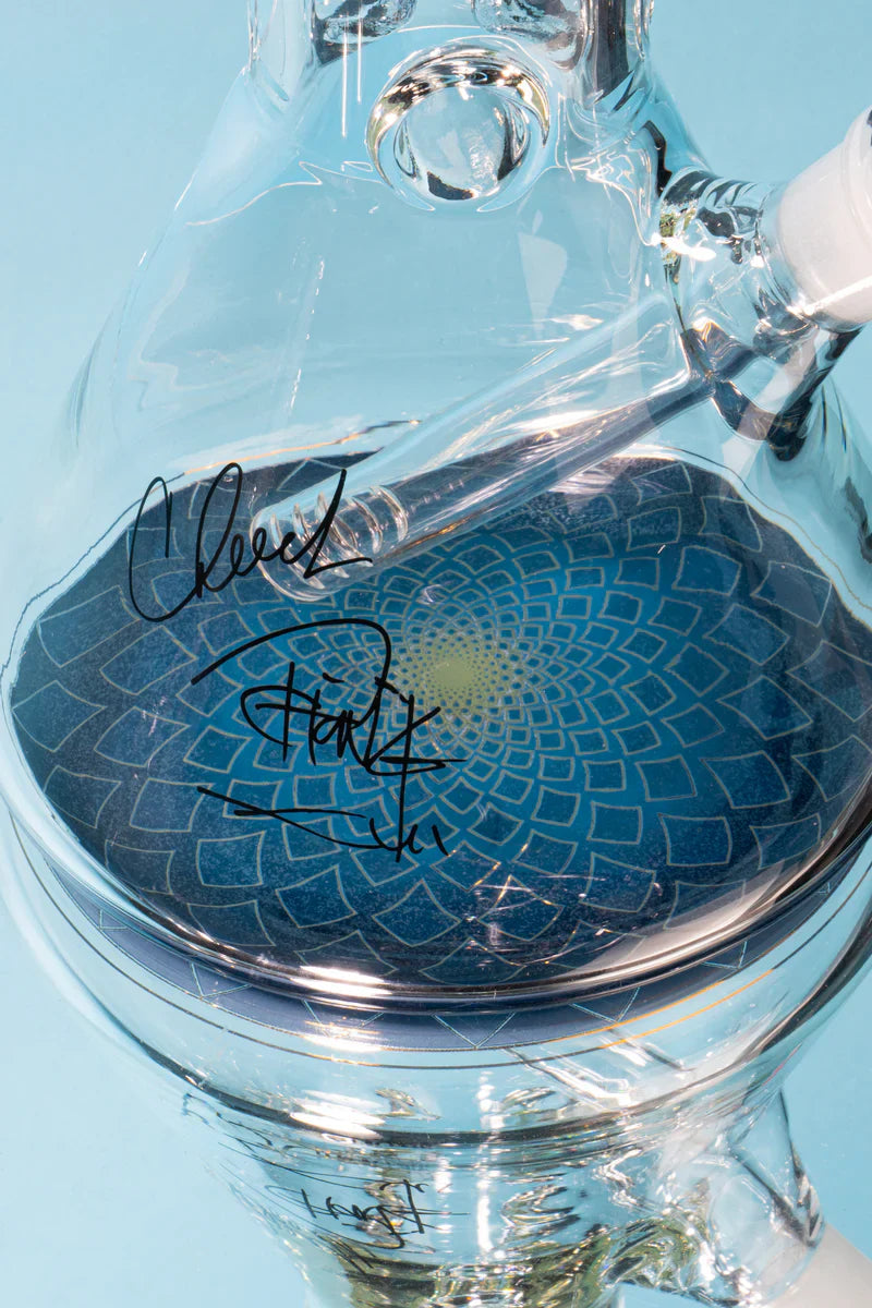 Cheech & Chong® Glass | 15" 7mm Thick Fibonacci Beaker Base Water Pipe [CC163]