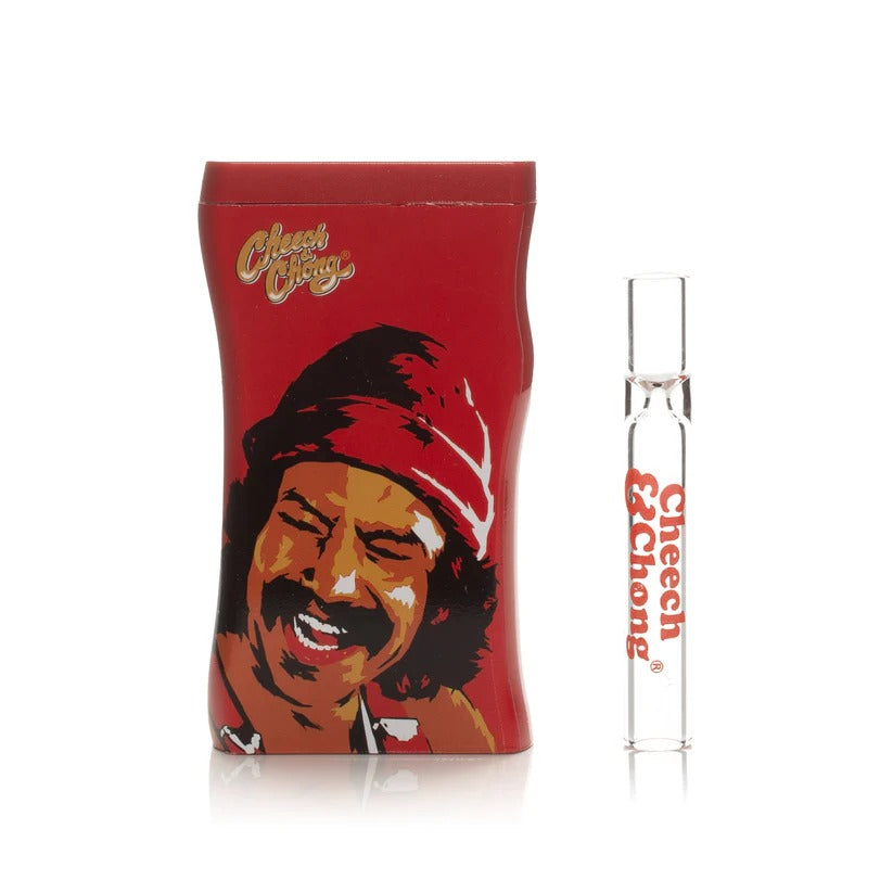 Cheech & Chong | 3.8" Pop Art Dugout W/Borosilicate Taster