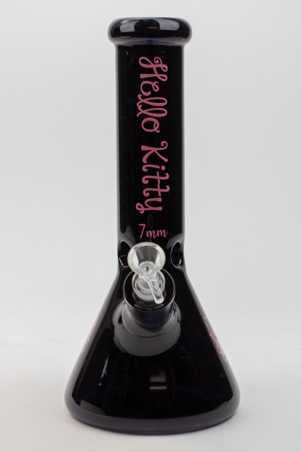 12" Kitty black 7 mm glass beaker bong [CD2001]
