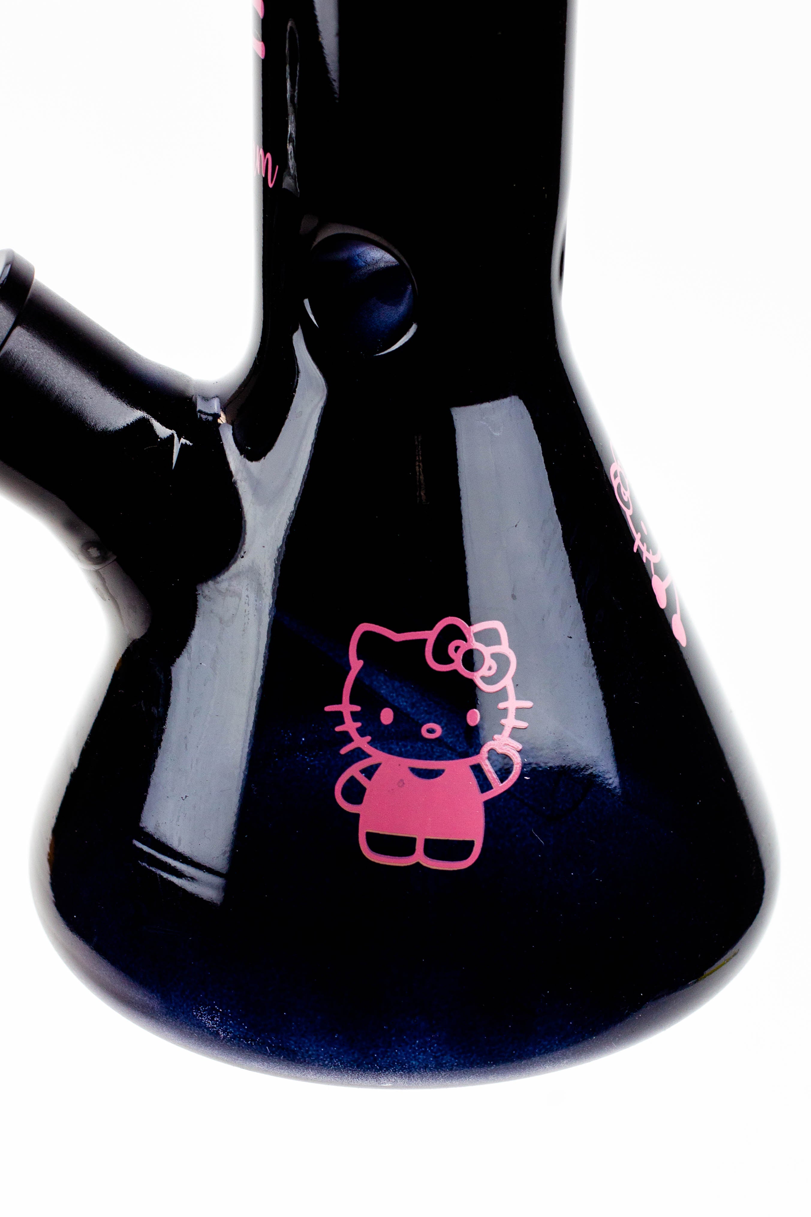 12" Kitty black 7 mm glass beaker bong [CD2001]