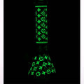 14" Luxury Pattern glow in the dark / 7mm / glass beaker bong [CH-107]