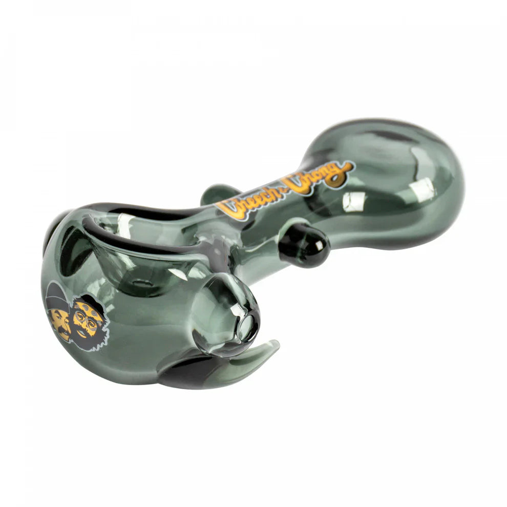 Cheech & Chong® Glass | 4.25" Clear Far Out Man Hand Pipe
