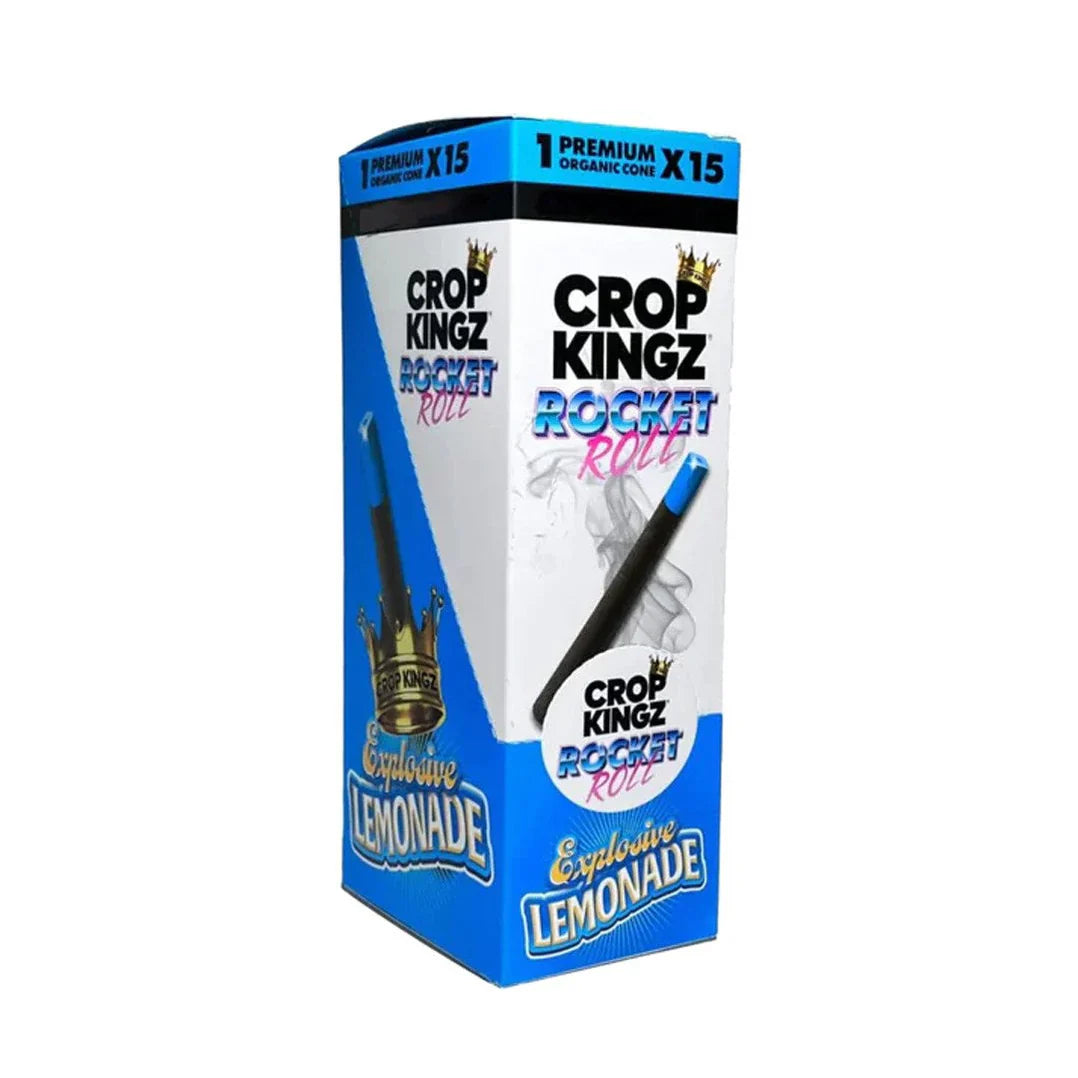 Crop Kingz | Rocket Rolls – Pre-Rolled Hemp Cones with Edible Candy Tip (15 Packs / Box)