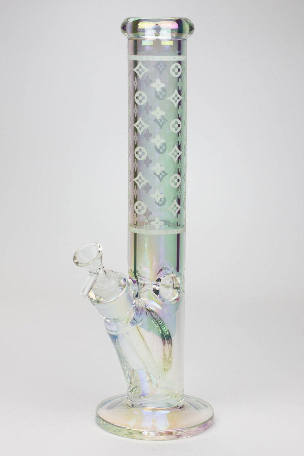14" Luxury Logo 7 mm classic Electroplated Straight Tube Bong