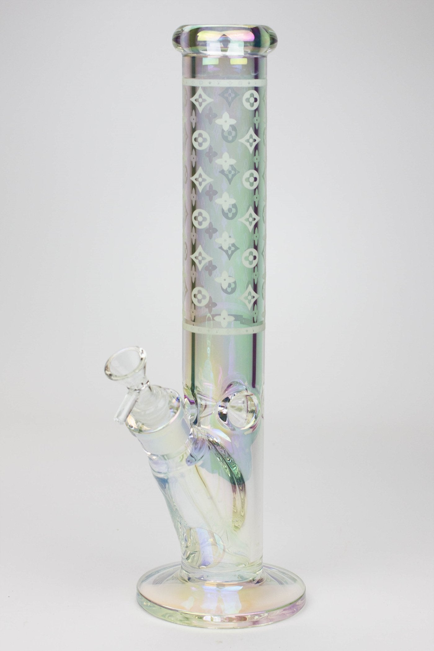14" Luxury Logo 7 mm classic Electroplated Straight Tube Bong
