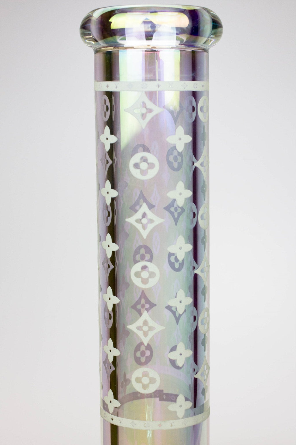 14" Luxury Logo 7 mm classic Electroplated Straight Tube Bong