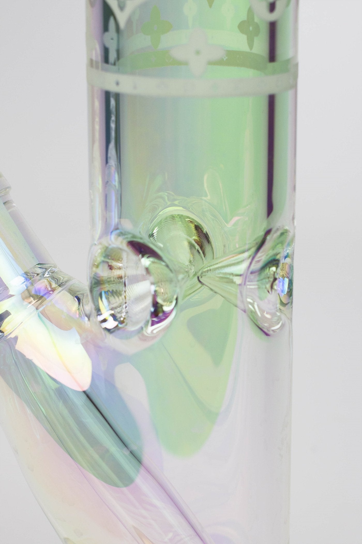 14" Luxury Logo 7 mm classic Electroplated Straight Tube Bong