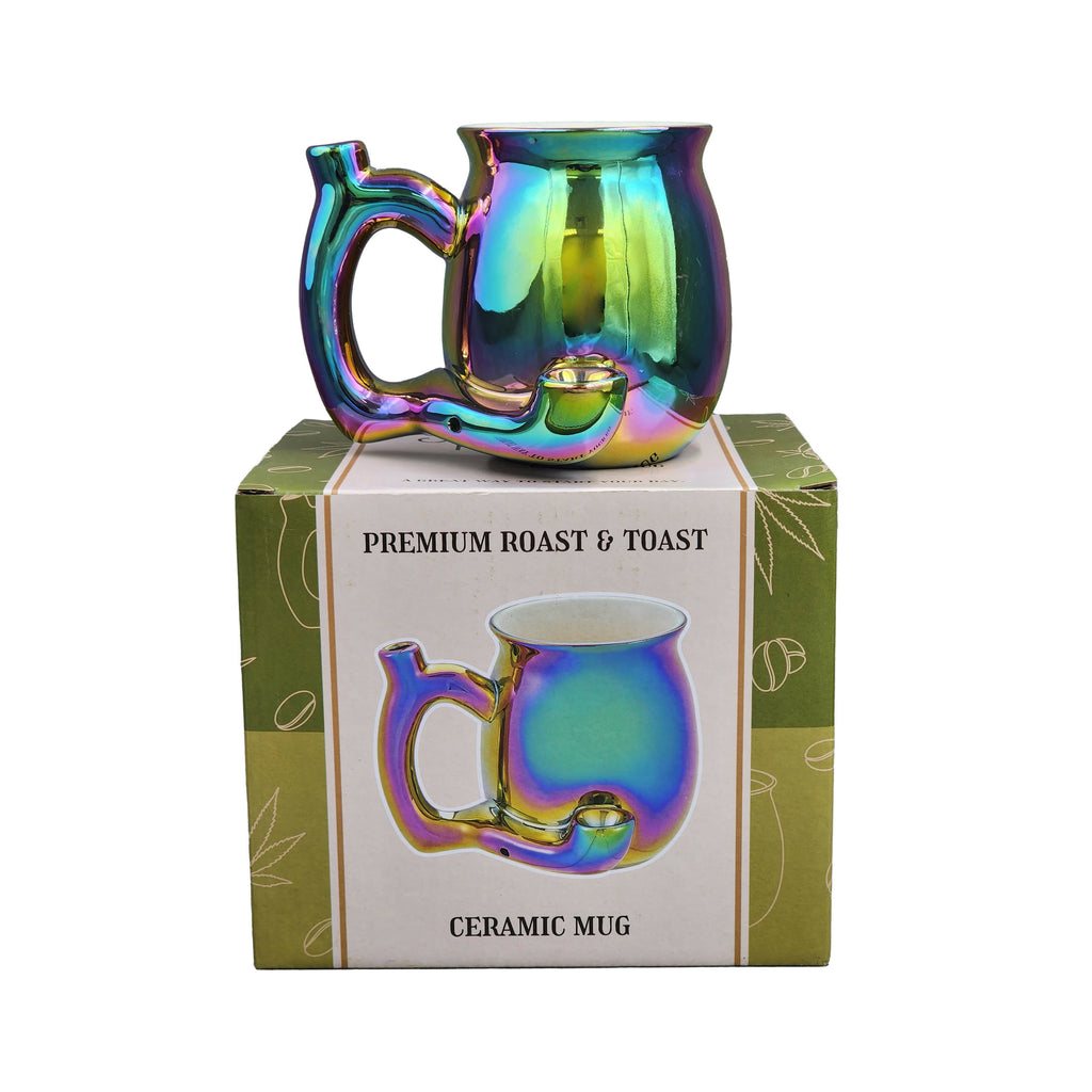 electroplated Iridescent Roast & Toast mug