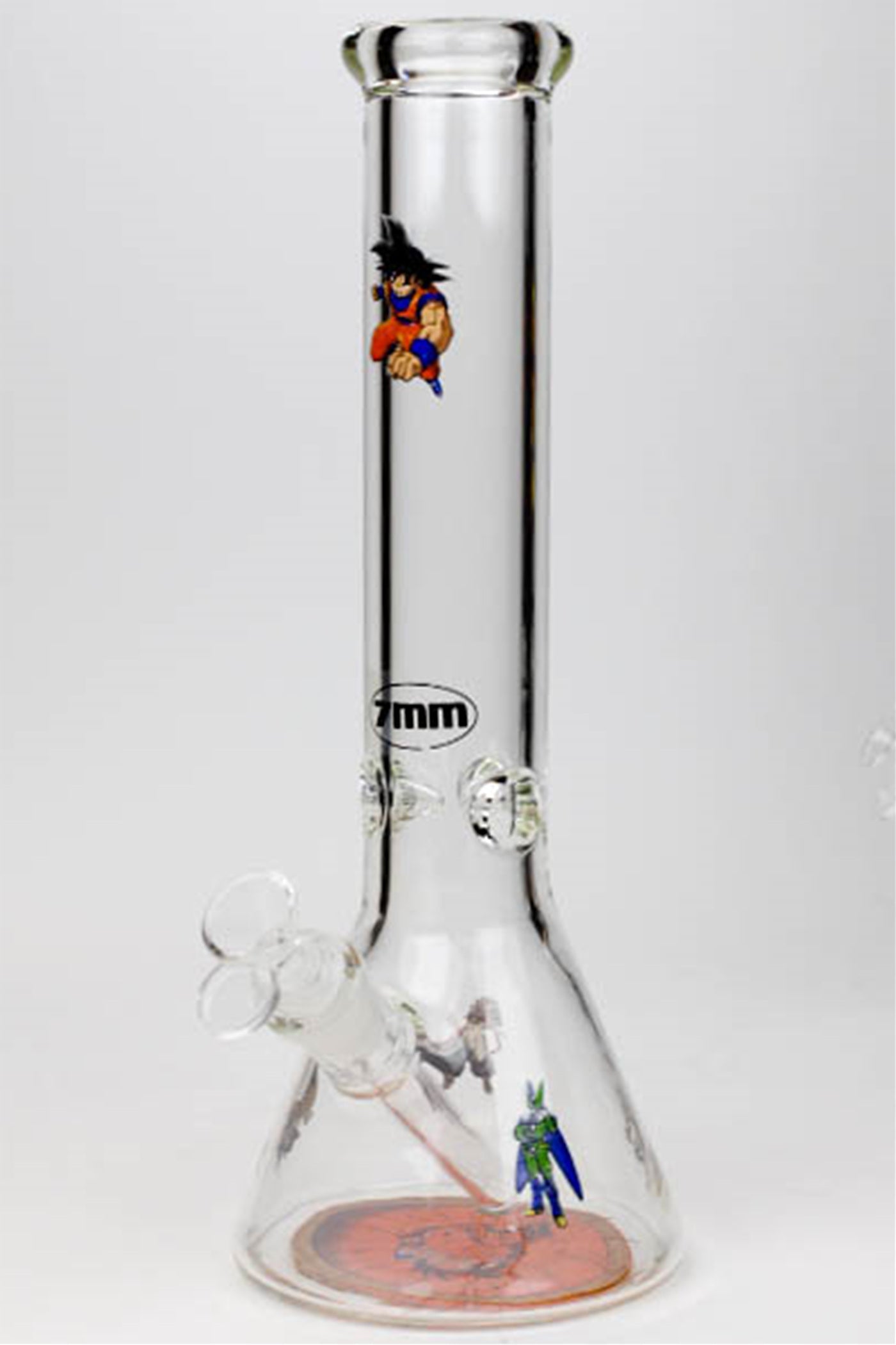 13.5" Cartoon 7 mm glass water beaker bong
