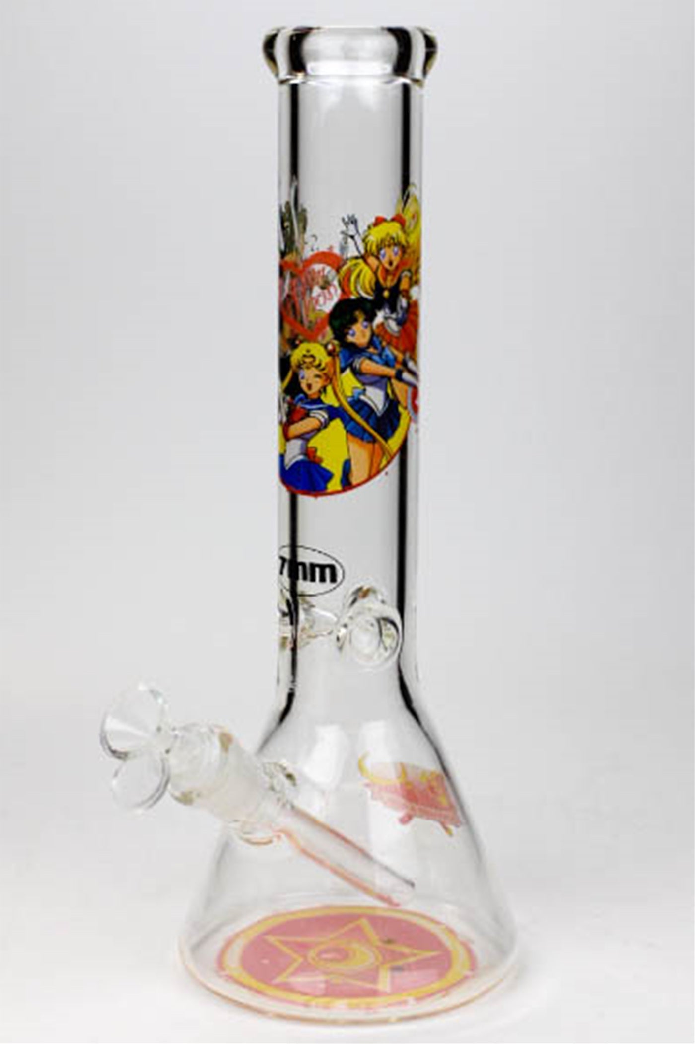 13.5" Cartoon 7 mm glass water beaker bong