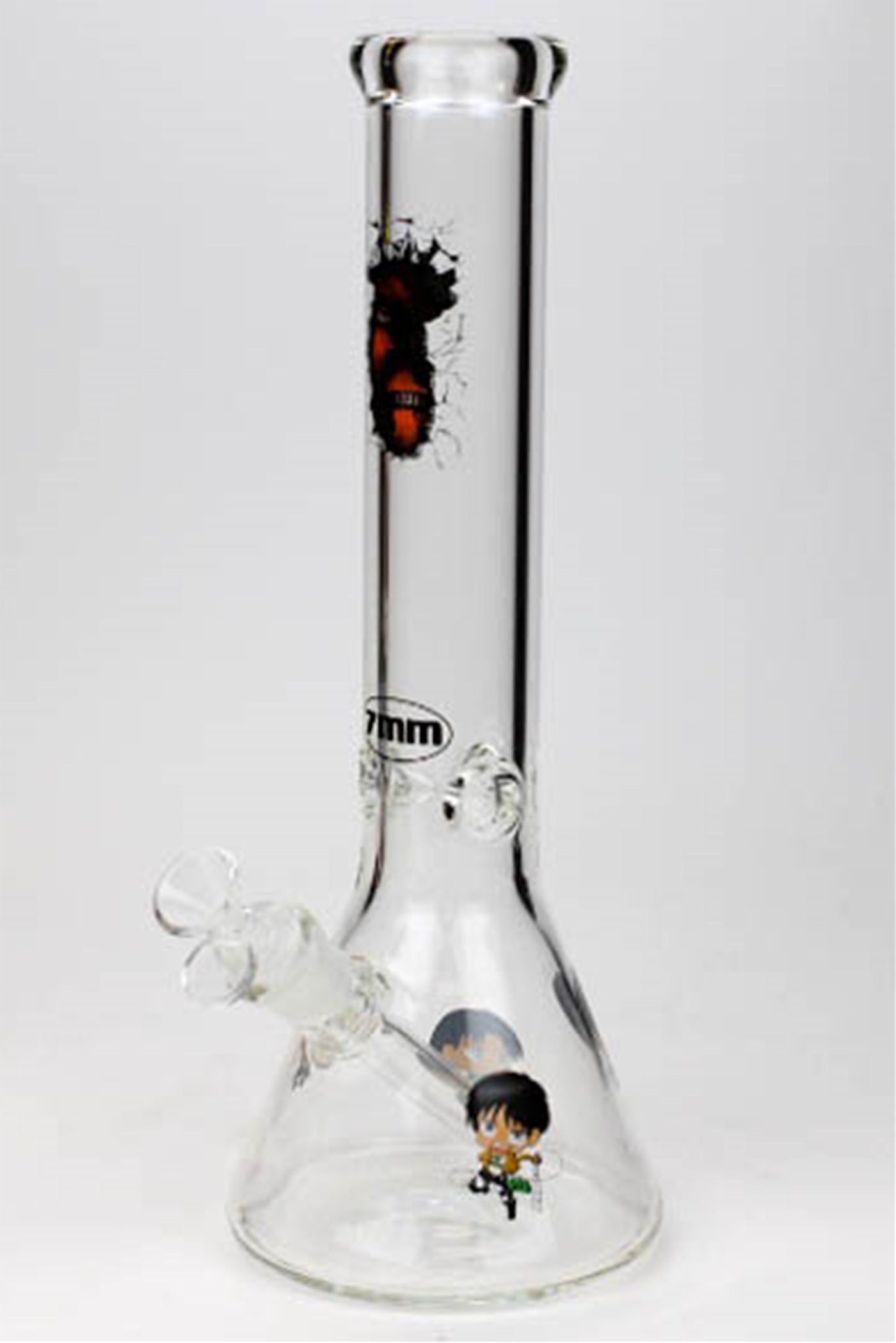 13.5" Cartoon 7 mm glass water beaker bong