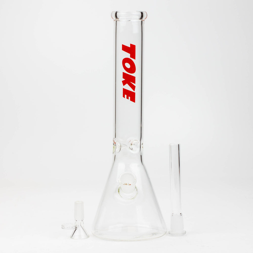 TOKE - 12" Glass beaker water bong