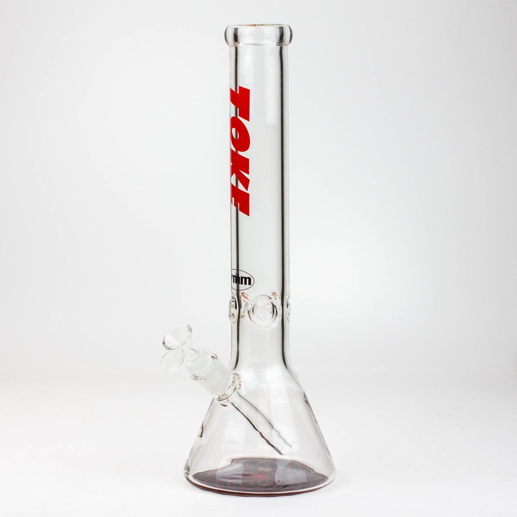 16" TOKE 7 mm glass water beaker bong