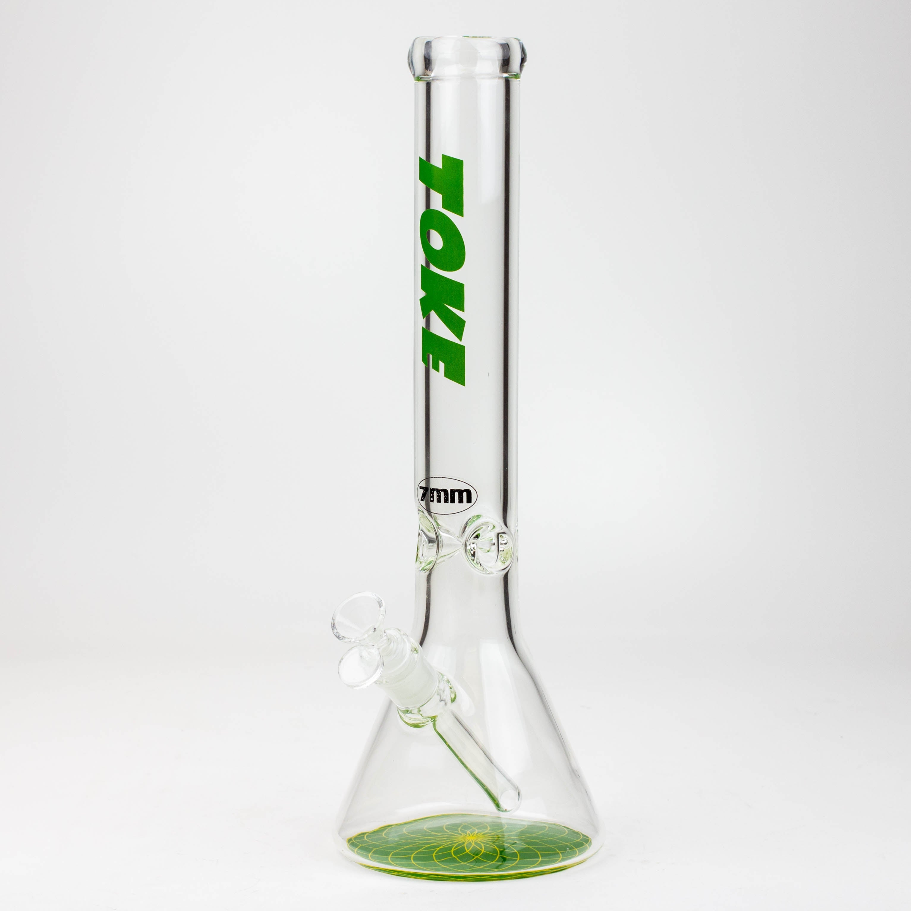 16" TOKE 7 mm glass water beaker bong