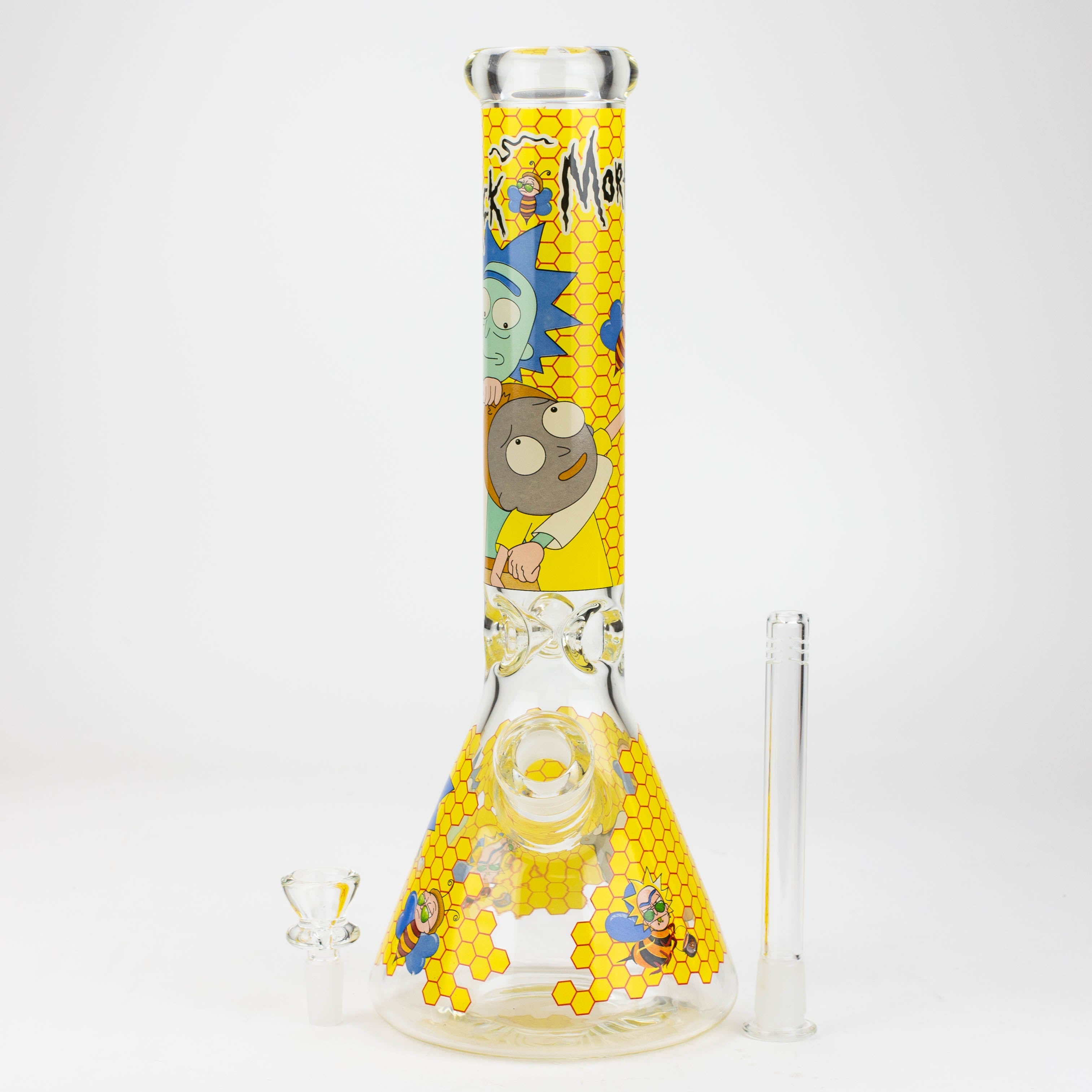 14" RM decal 7 mm glass water bong