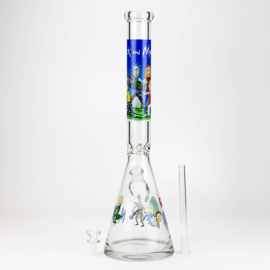 20" RM decal 7 mm glass water bong