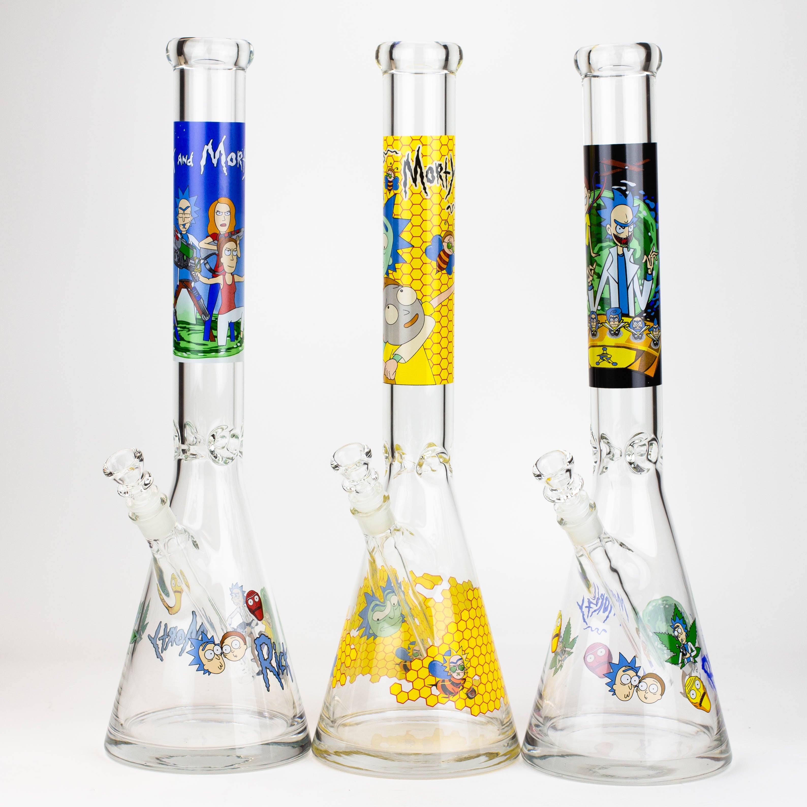 20" RM decal 7 mm glass water bong