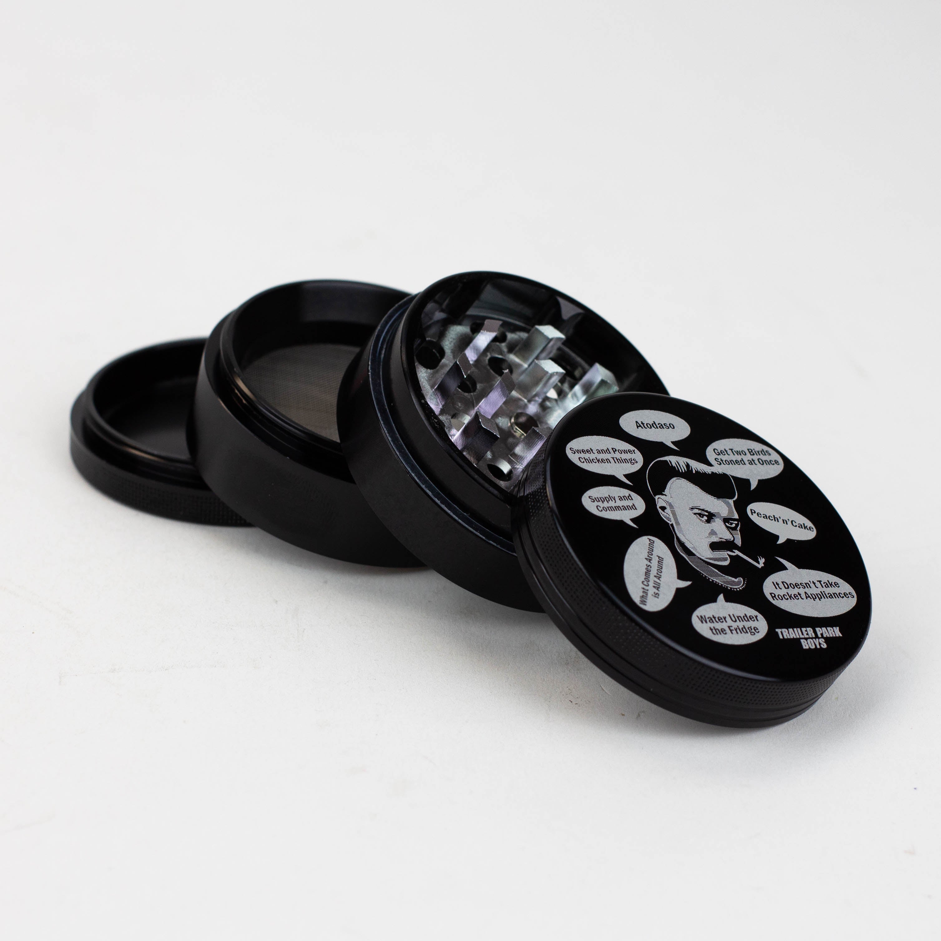 Trailer Park Boy -  4 parts 52 mm Aluminum grinder Box of 6