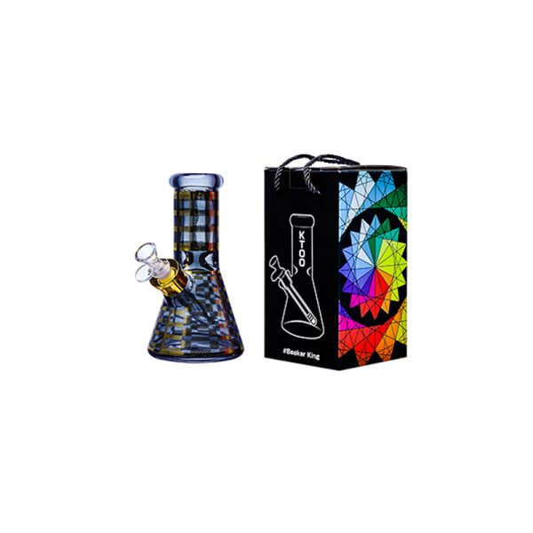 8" Soft glass beaker water bong [M08402]