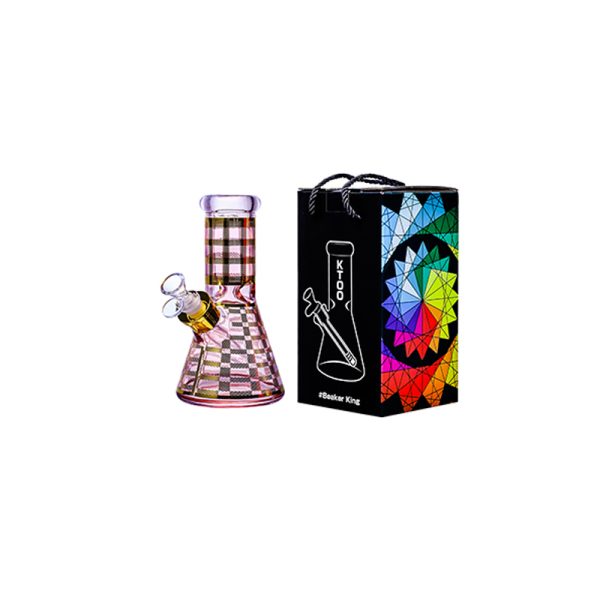 8" Soft glass beaker water bong [M08402]