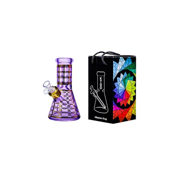 8" Soft glass beaker water bong [M08402]