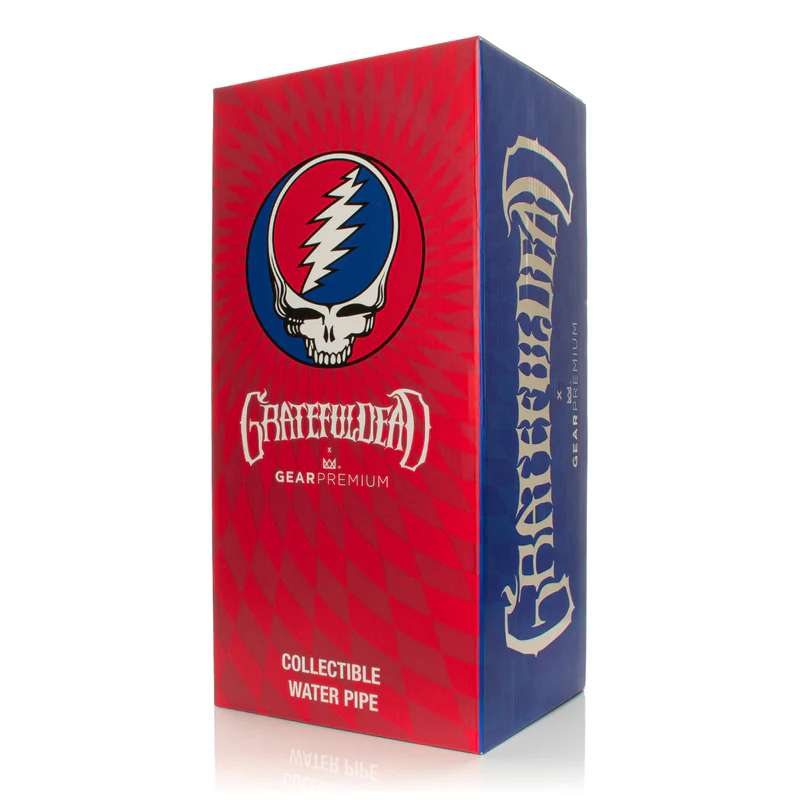 Grateful Dead | 10" Tall Steal Your Face Beaker Base Water Pipe W/Silicone Base