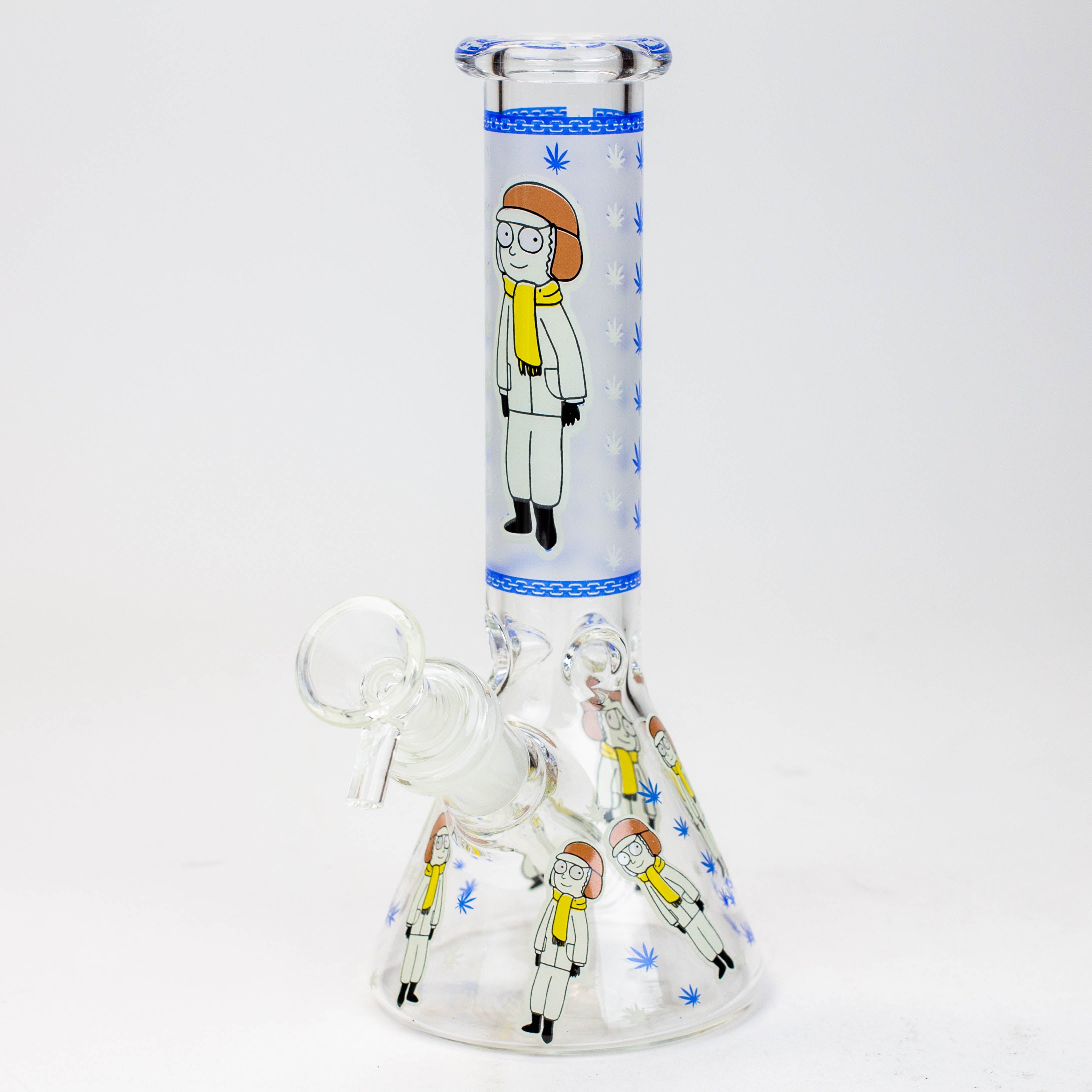 8" Glow in the dark glass Bong [GLOW]