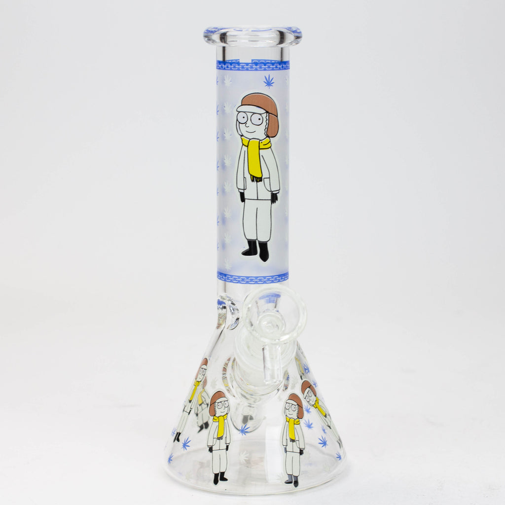 8" Glow in the dark glass Bong [GLOW]
