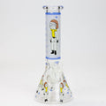 8" Glow in the dark glass Bong [GLOW]