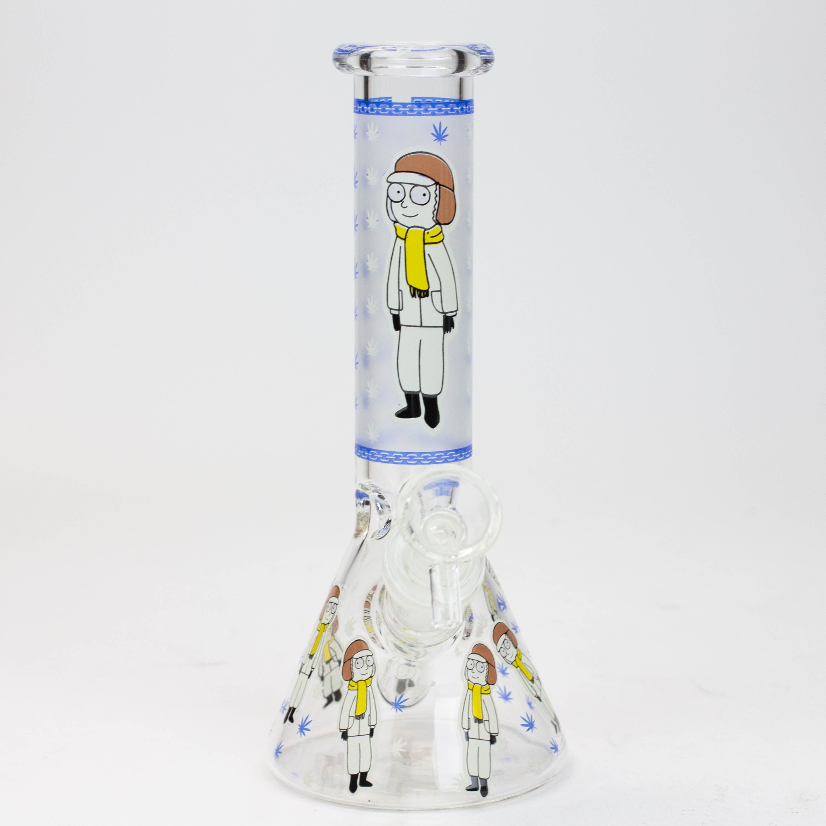 8" Glow in the dark glass Bong [GLOW]
