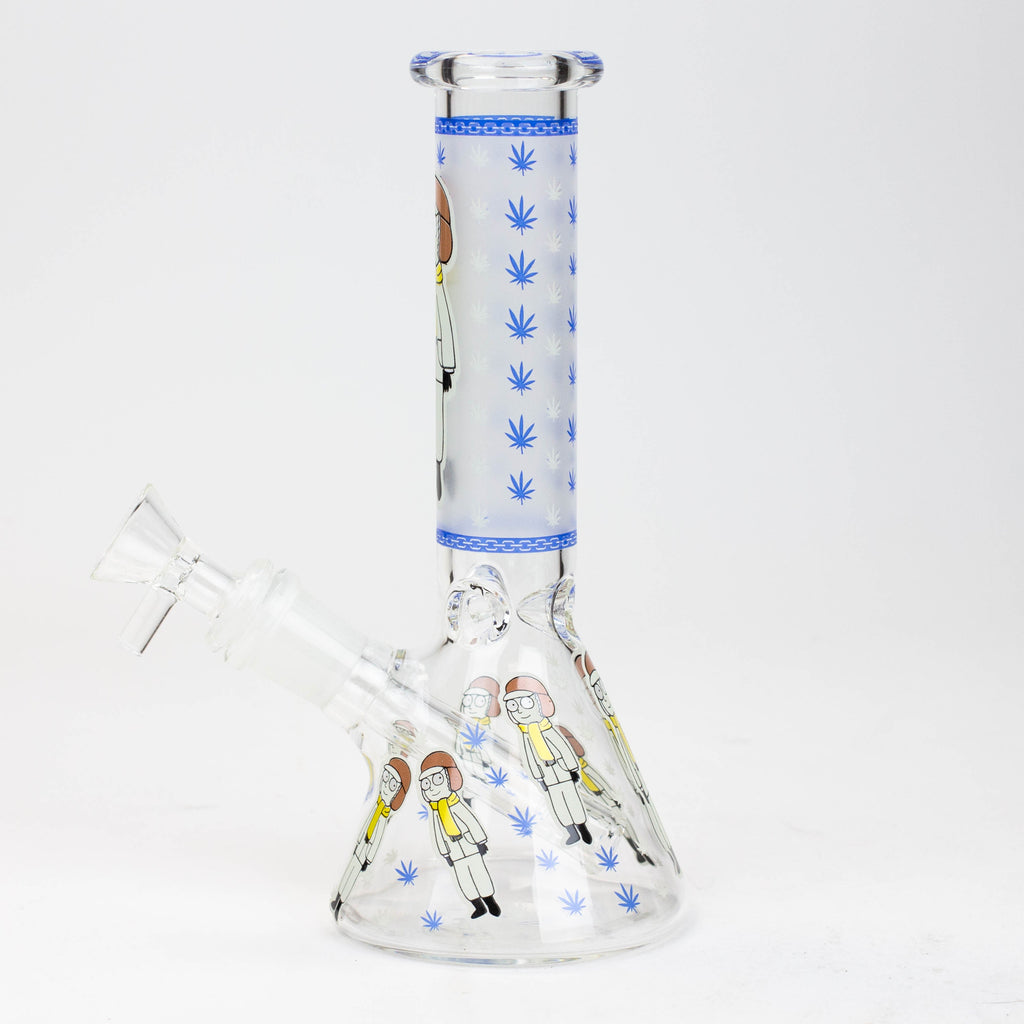 8" Glow in the dark glass Bong [GLOW]