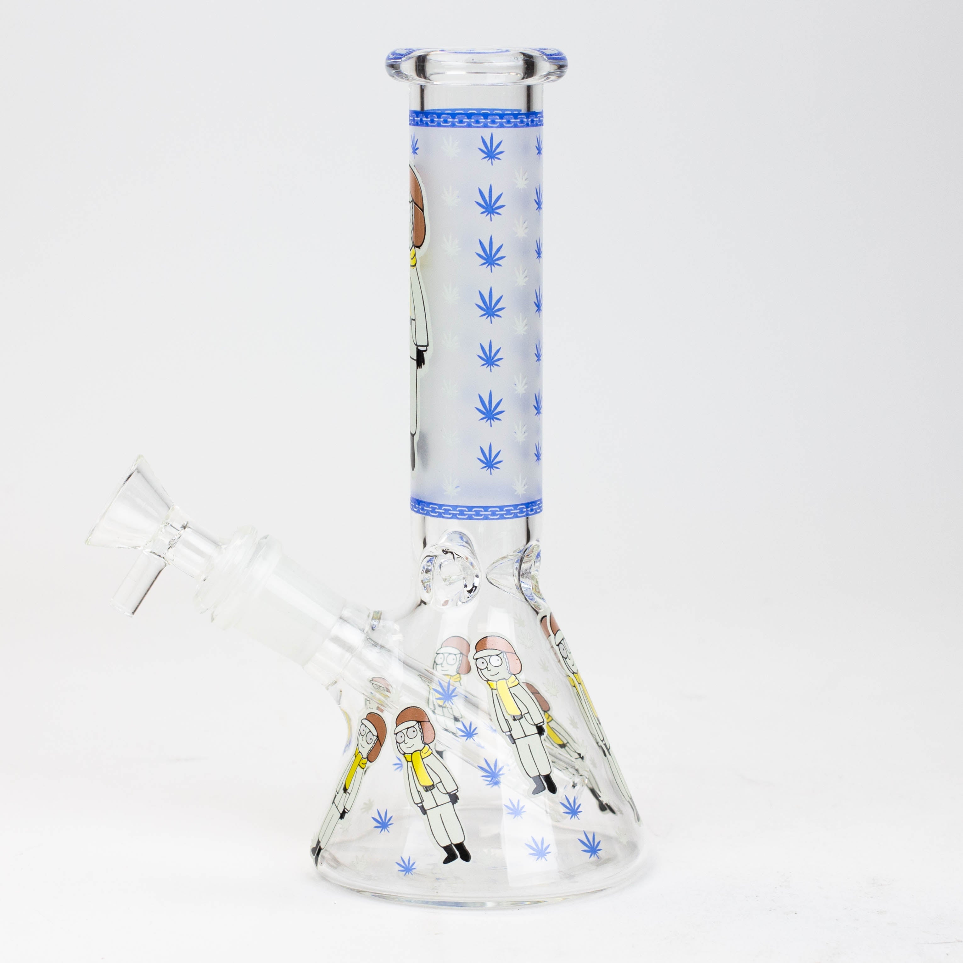 8" Glow in the dark glass Bong [GLOW]