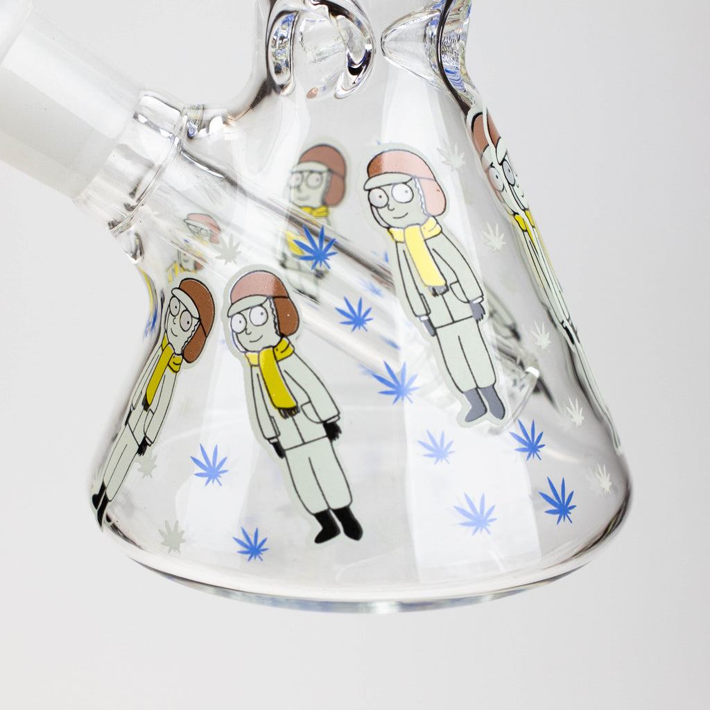 8" Glow in the dark glass Bong [GLOW]
