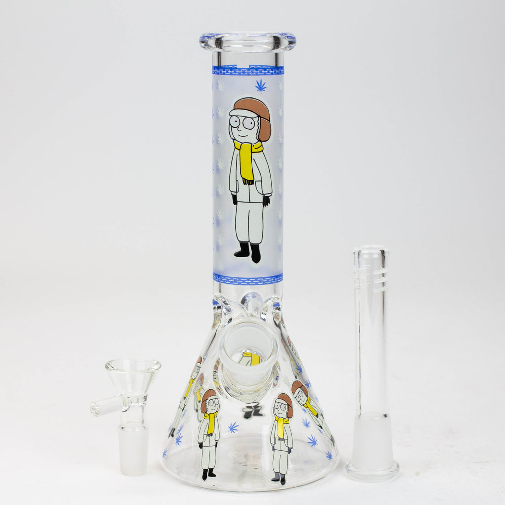8" Glow in the dark glass Bong [GLOW]
