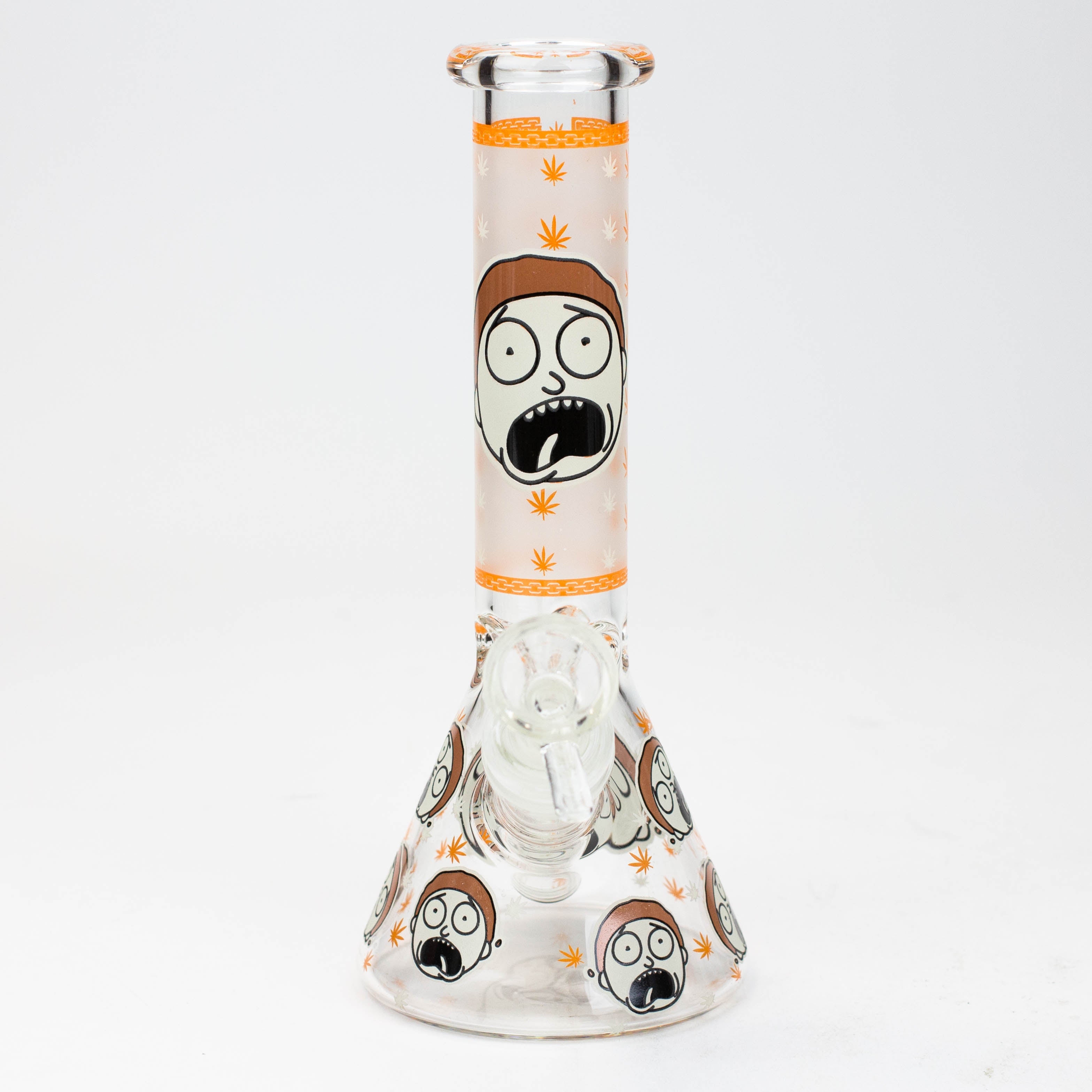 8" Glow in the dark glass Bong [GLOW]