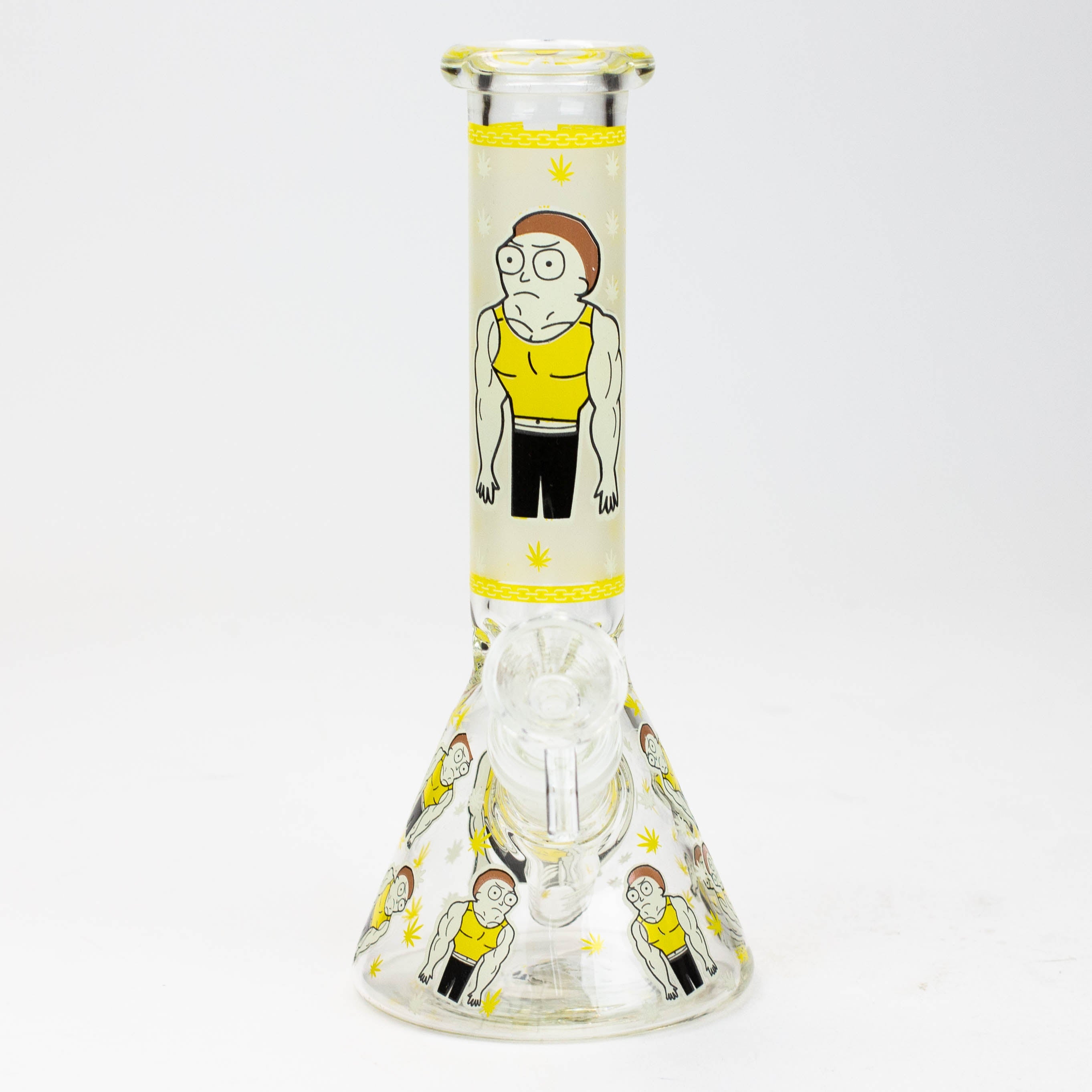 8" Glow in the dark glass Bong [GLOW]