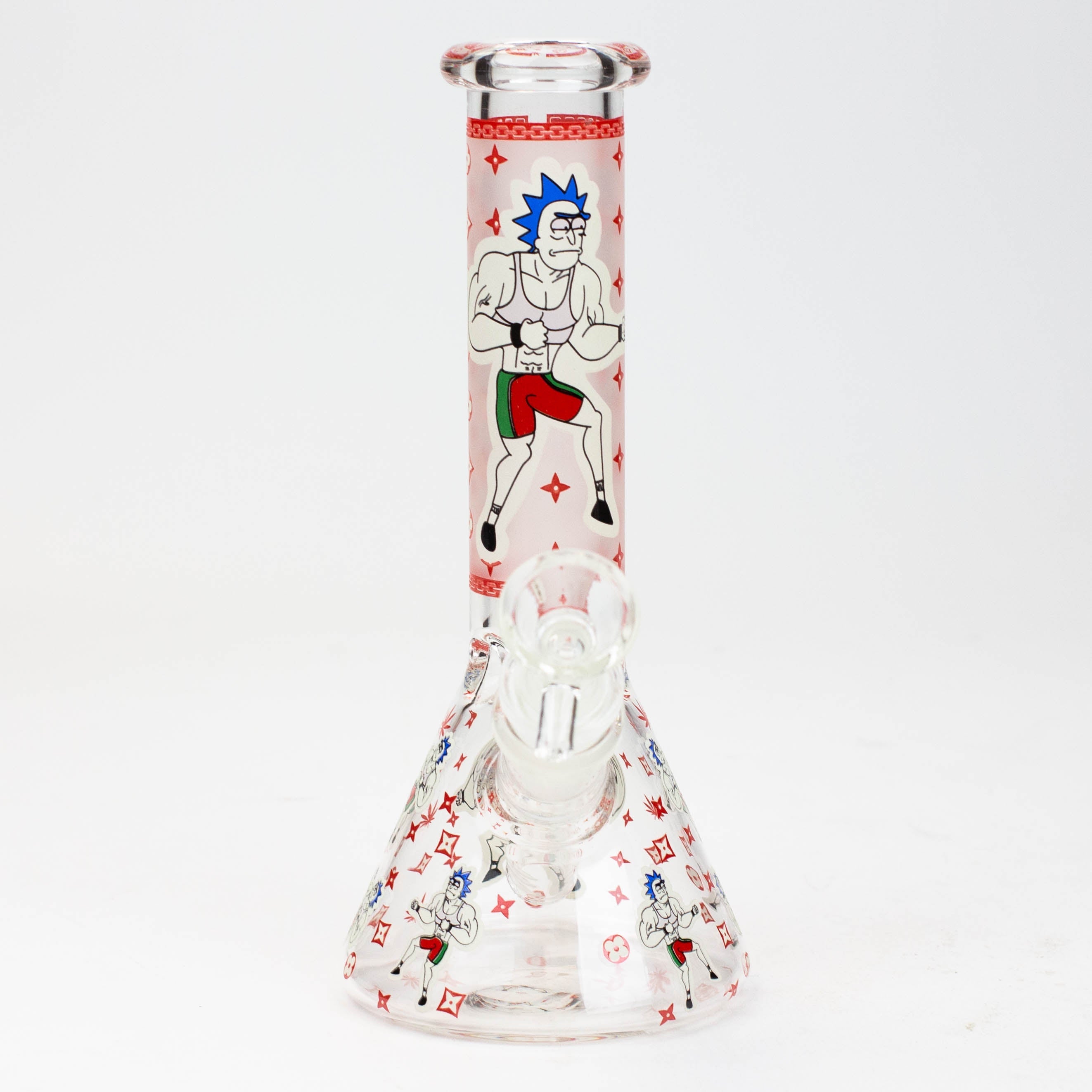 8" Glow in the dark glass Bong [GLOW]