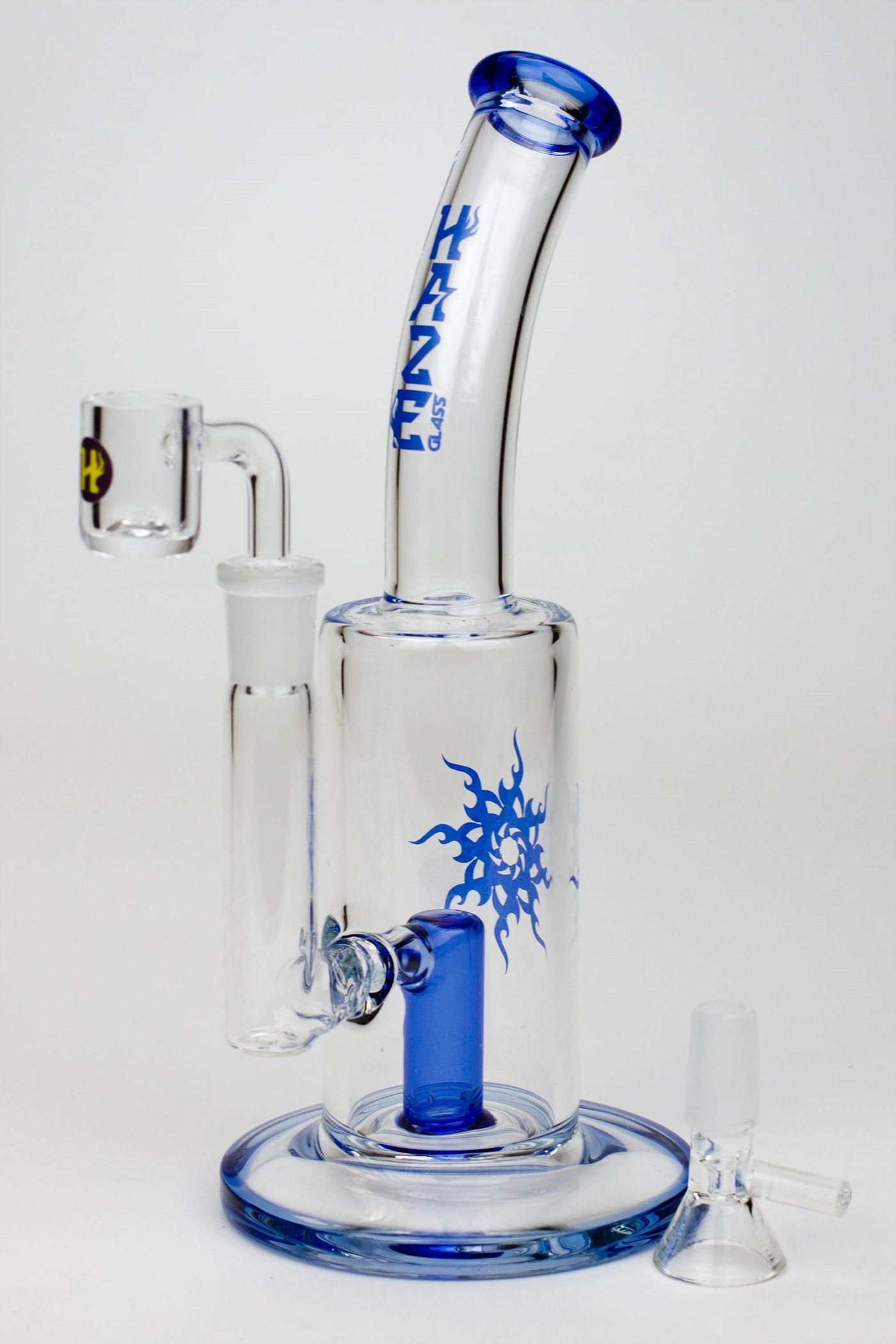 8" HAZE 2-in-1 shower head diffuser Bent Neck Dab Rig[HZ024]