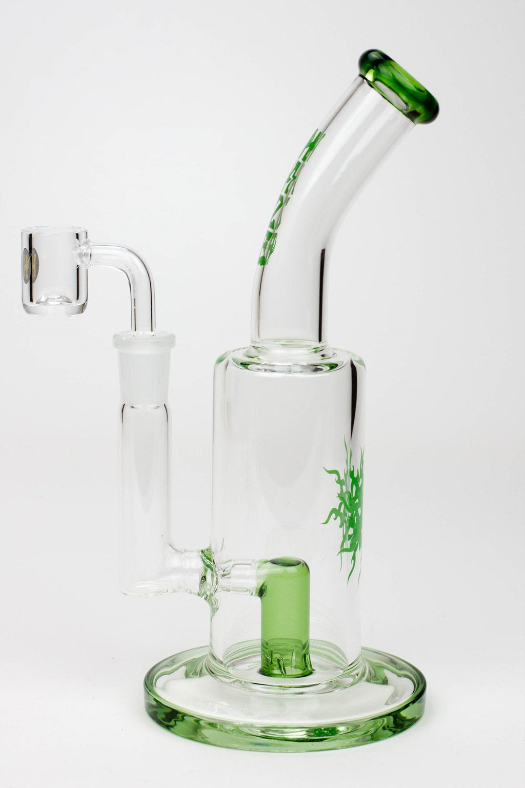 8" HAZE 2-in-1 shower head diffuser Bent Neck Dab Rig[HZ024]