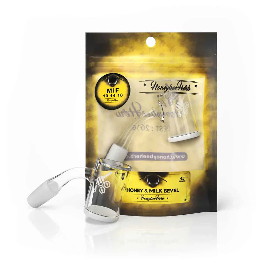 Honeybee Herb - HONEY & MILK BEVEL QUARTZ BANGER - 45° DEGREE | YL