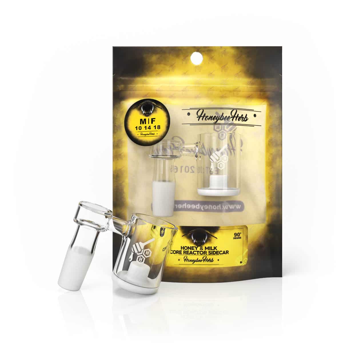 Honeybee Herb - HONEY & MILK CORE REACTOR SIDECAR QUARTZ BANGER - 90° DEGREE | YL