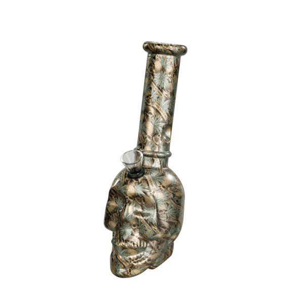 8″ Skull Printing Glass Bong [JBLX-11-3]
