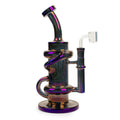 Red Eye Tek | 9.5" Tall Blue Metallic Terminator Finish Glitch Klein Recycler Rig