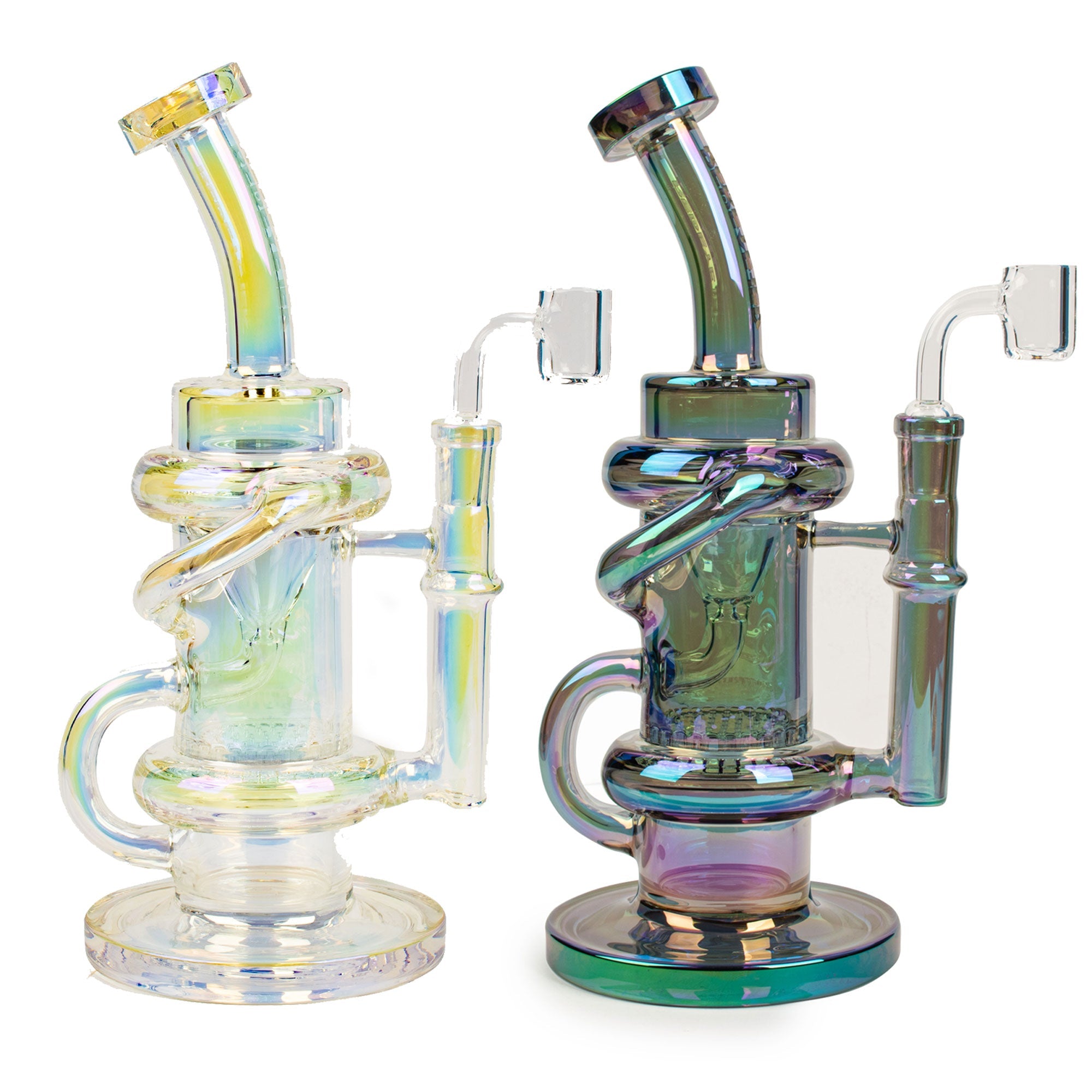 Red Eye Tek® | 9.5" Tall Metallic Terminator Finish Glitch Klein Recycler Rig