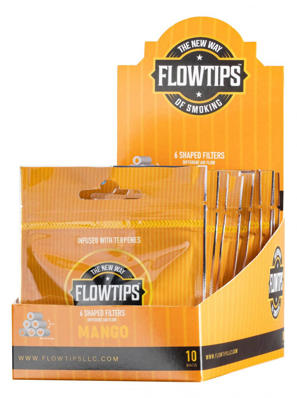 Flowtips Terpene Filter Tips - 25 ct. Bag - 10 ct. Display