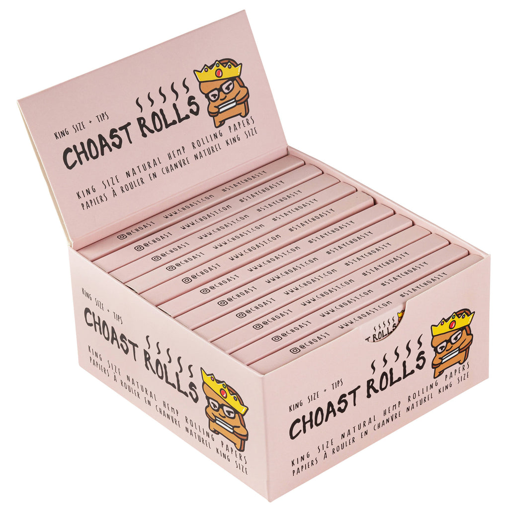 Choast Rolls - King Slim Size - Natural Hemp Papers - 22 Packs Per Carton