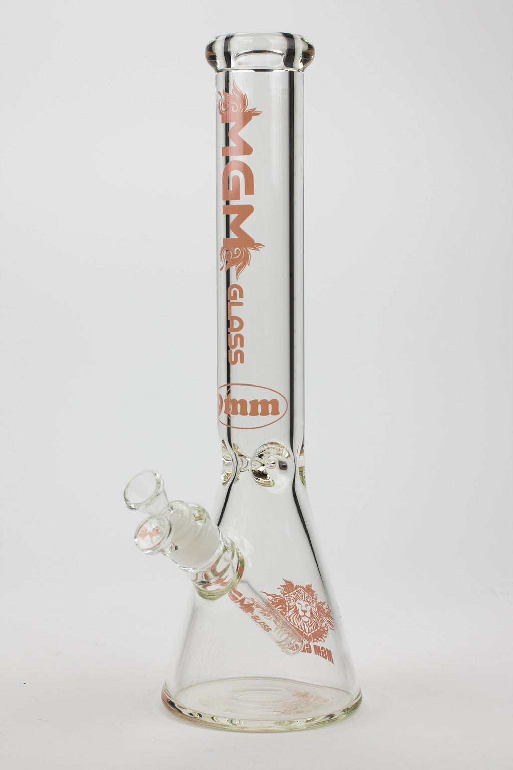 16" glass / 9 mm / beaker glass water bong-Clear