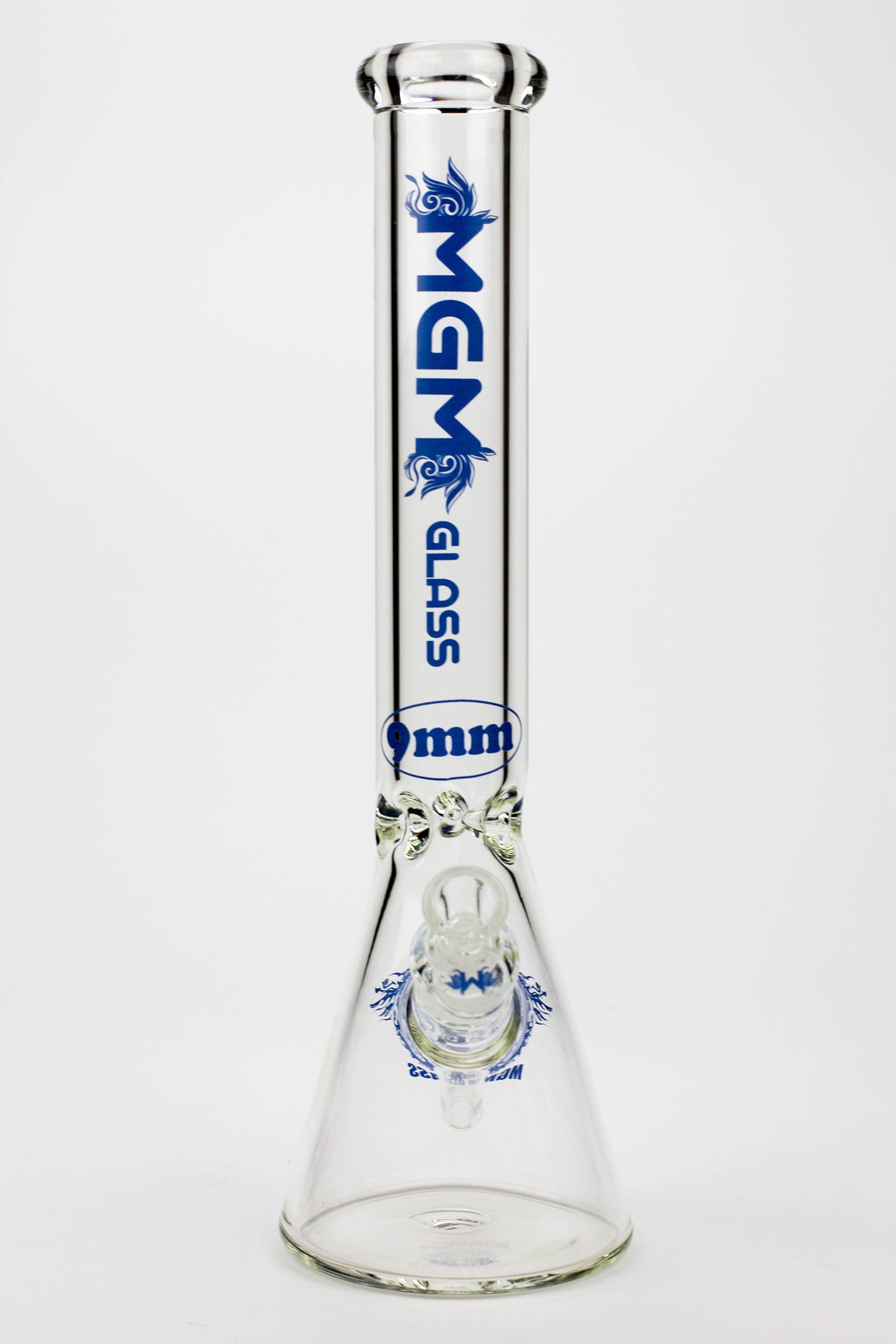 16" glass / 9 mm / beaker glass water bong-Clear